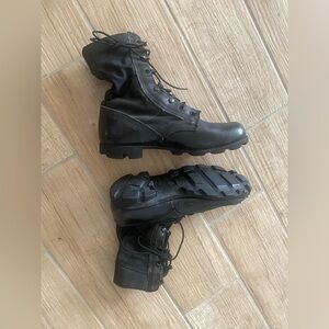 Wellco Black Military Combat Boots Size 8R